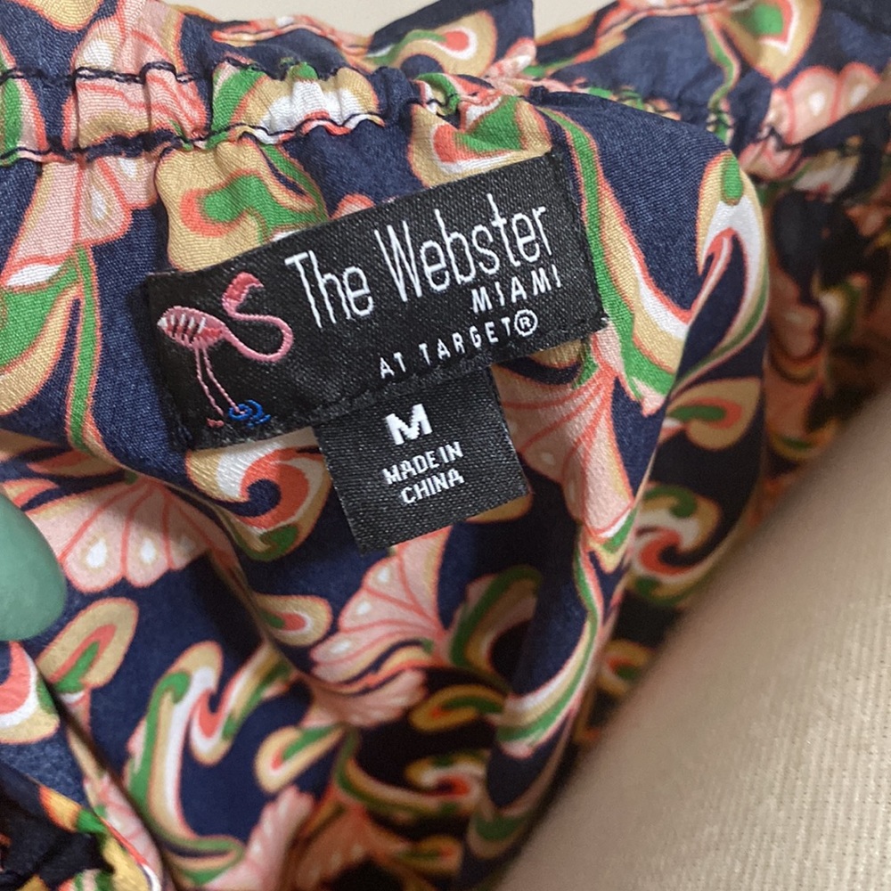 Navy blue paisley polyester dress - Picture 5 of 6